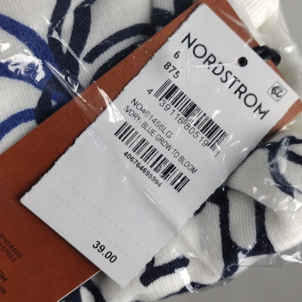 CRISTINA MARTINEZ Kids Print Cotton Hoodie Ivory Blue Grow To Bloom Size 7 NWT - Picture 5 of 6